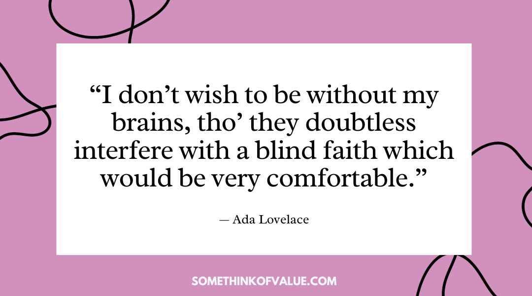 30 Best Ada Lovelace Quotes About Maths Science More Some Think 