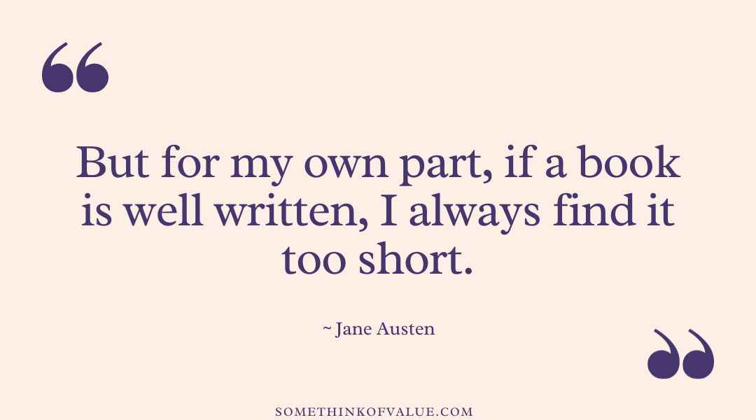 Jane Austen Quote on Reading & Books